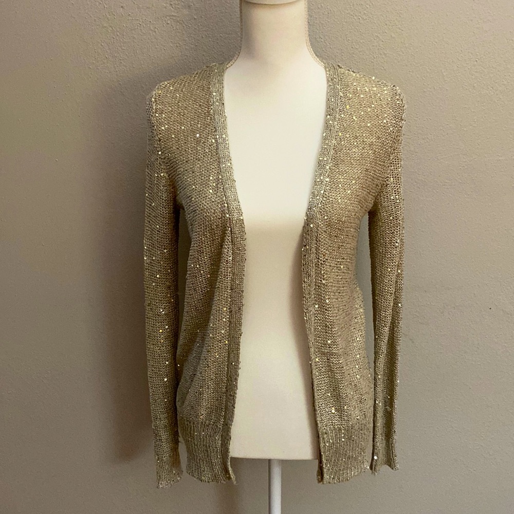 Cream/Gold Sequin Cardigan